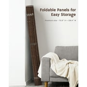 Jostyle Room Divider 6ft. Tall Extra Wide Privacy Screen, Folding Privacy Screens with Diamond Double-Weave Room dividers and Freestanding Room Dividers Privacy Screens(Mocha, 8-Panel)