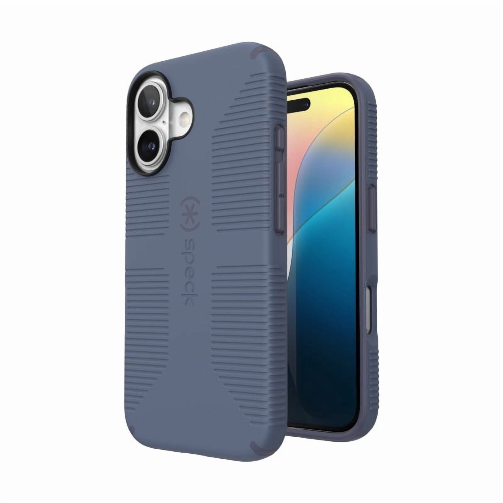 Speck iPhone 16 CandyShell Grip with MagSafe in Mystery Blue and Faded Denim