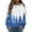 Blue, variant on Women's Christmas Printed Round Neck Sweatshirt, Long Sleeve Casual Pullover Top, Raglan Sleeve Holiday Graphic Fall Winter Clothes,Blue,3XL