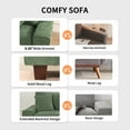 thumbnail image 2 of 71.25" Modern Loveseat Sofa for Living Room with Removable Sofa Cushion and Detachable Sofa Cover, Small Sofa for Small Space(Green), 2 of 7
