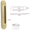 thumbnail image 4 of Door Pull Handle, Self-stick Oval Sliding Door Pulls, 2pcs Matte Gold Aluminum Alloy Flush Pull Punch-free Handle For Sliding Barn Door Windows Cabine, 4 of 5