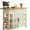 Off-White, variant on Uforic Kitchen Island Cart with Power Outlets, Kitchen Storage Trolley Cart with Storage Shelves & Drawers, Blue Gray