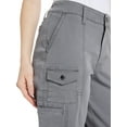 thumbnail image 4 of Time and Tru Women's Mid Rise Straight Utility Pants, 27" Inseam, Sizes 2-20, 4 of 5