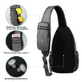 thumbnail image 4 of WATERFLY Unisex Hiking Travel Nylon Sling Bag Cross-Body Shoulder Chest Bag,Dark Gray, 4 of 8