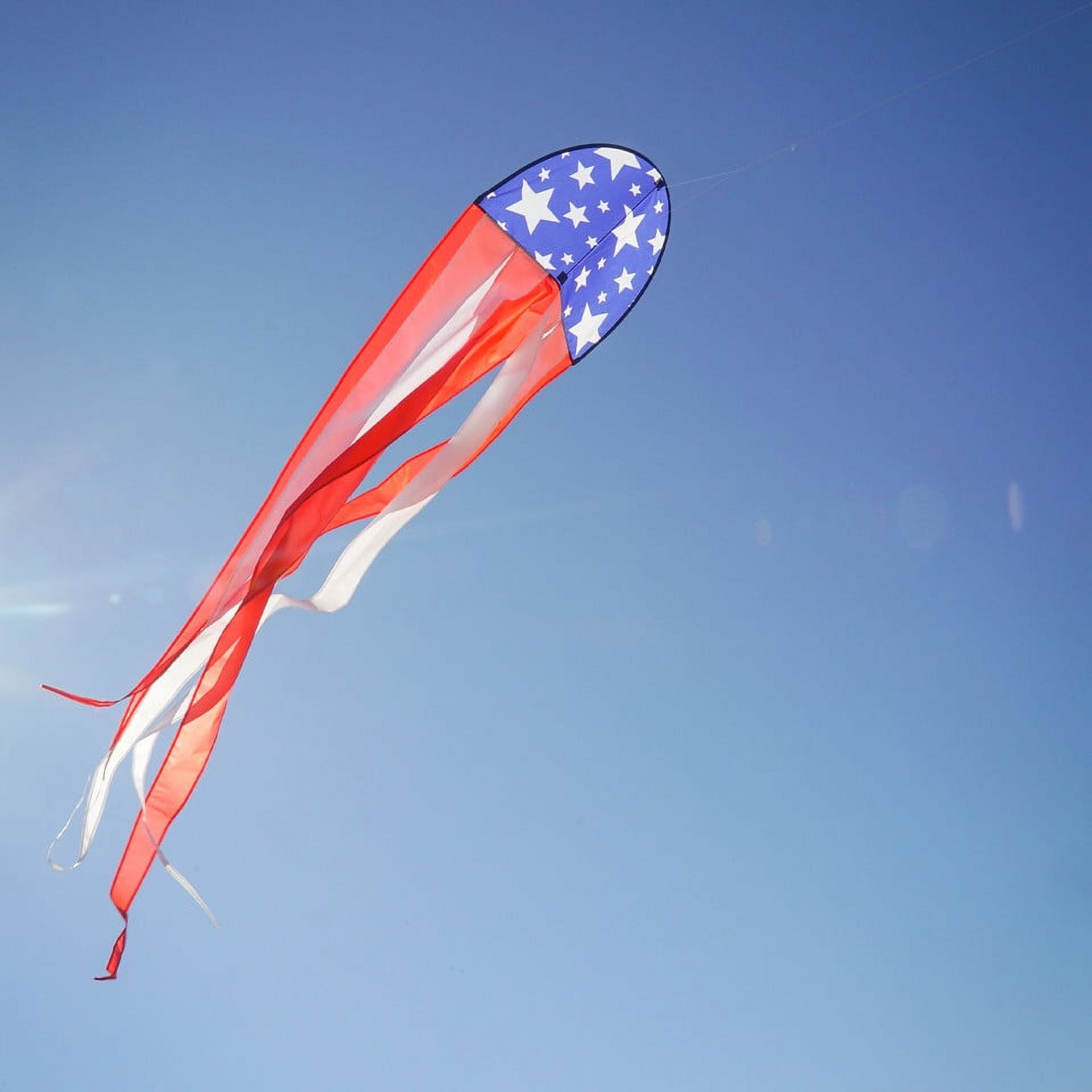In the Breeze 3354 — 22" Patriot Dancing Dragon Kite — Easy Flying Single Line Kite