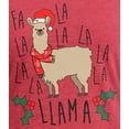 thumbnail image 4 of Old Glory Womens Christmas Fa La Llama Short Sleeve Soft Heather T Shirt, 4 of 6