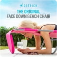 thumbnail image 3 of Open Box Ostrich On-Your-Back Outdoor Reclining Beach Pool Camping Chair, Pink, 3 of 12