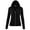 BLACK, variant on FashionMille Women Regular Slim Fit Lightweight Zip UP Cotton Blend Hooded Jacket