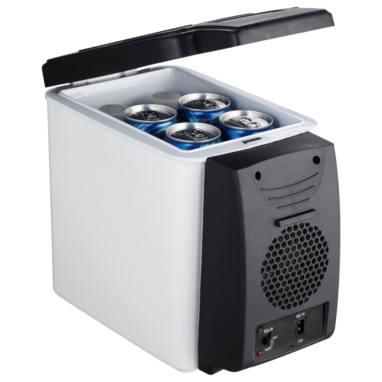 Car Refrigerator Portable 6L Mini Fridge Freezer DC12V for Car Truck Home Dual Cooling Heating Function Lightweight Low Noise Energy Saving Travel Picnic Office Strap