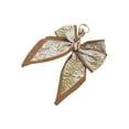 thumbnail image 5 of Unique Bargains 1 Pc Trendy Double Layer Bow Handbag Charm Bag Accessories Brown, 5 of 5