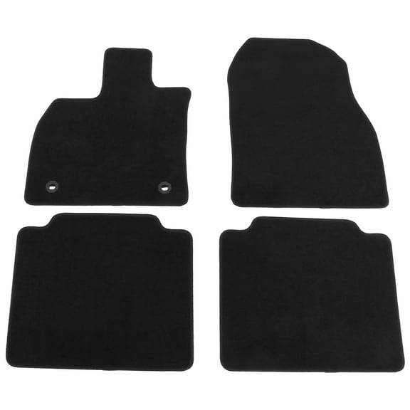 Ikon Motorsports Floor Mats Fits 2023-2025 Toyota bZ4X & Subaru Solterra, Nylon Front Rear Auto Car Interior Anti-slip Carpets Black 4PCS