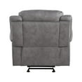 thumbnail image 4 of Fabric Upholstered Metal Reclining Club Chair with Center Console Gray - Saltoro Sherpi, 4 of 5