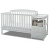 Delta Children Royal 4-in-1 Convertible Baby Crib and Changer, White