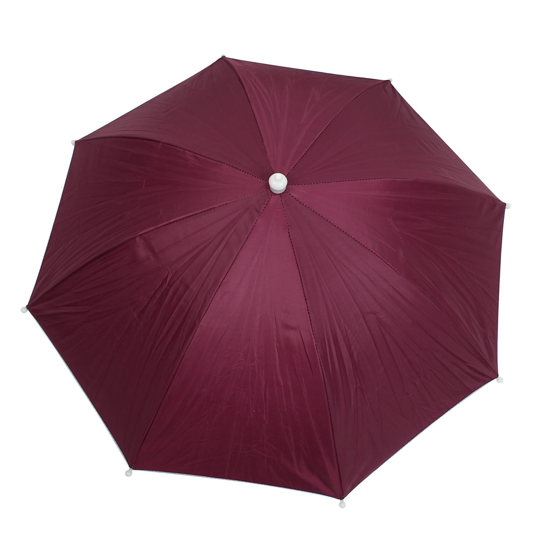Camping Hiking Beach Stretchy Headband Umbrella Hat Headwear Burgundy