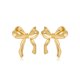 thumbnail image 3 of Pendientes de lazo chapados en cobre y oro real para mujer, estilo moderno, pendientes de lazo con personalidad para mujer, adecuados para una variedad de ocasiones., 3 of 3