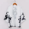 thumbnail image 2 of Summer Printed White Male Yukata Haor Japanese Men Kimono Cardigan Samurai Costume Clothing Jacket Shirt, 2 of 6