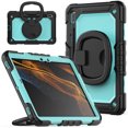 thumbnail image 2 of for Samsung Galaxy Tab S8/S7 Case 11 inch, 360 Rotating Shockproof Cover with Stand, Handle, Shoulder Strap (SM-X700/SM-T870), Sky Blue Panel, 2 of 7