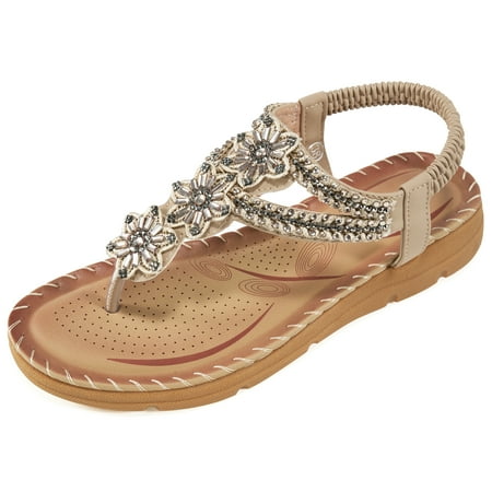 

Women Flip Flops Sandals Bohemian decaration Casual Summer Beach Sandals