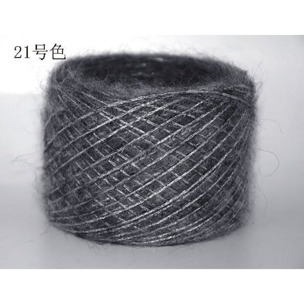 Zhuge Hilo suave y brillante de 100 g: hilo multicolor para tejer, crochet, tejer a ganchillo, hilo con motivos paisajísticos, hilo multicolor para tejer, gris