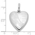 thumbnail image 3 of Auriga Fine Jewelry 925 Sterling Silver Rhodium-plated 20mm Footprints Heart Swing Locket for Women, 3 of 6