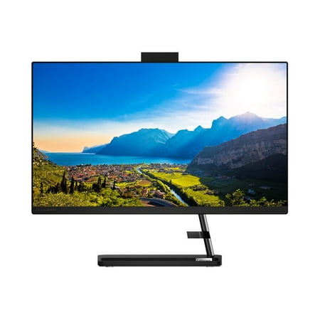 Lenovo IdeaCentre AIO 3 24ALC6 F0G1 - All-in-one - with stand - Ryzen 5 5625U / 2.3 GHz - RAM 16 GB - SSD 512 GB - NVMe - Radeon Graphics - GigE - WLAN: Bluetooth 5.0, 802.11a/b/g/n/ac/ax - Win 11 Home - monitor: LED 23.8" 1920 x 1080 (Full HD) touchscreen - keyboard: English - black