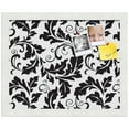 thumbnail image 2 of PinPix 15x12 Custom Cork Bulletin Board Floral Black Leaf Poster Board Has a Fabric Style Canvas Finish, Framed in Floral Black Leaf, by ArtToFrames (PinPix-180), 2 of 6