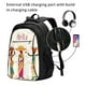 thumbnail image 2 of Balery Black African Woman Mochila con carga USB para hombre y mujer - Mochila impermeable y antirrobo para laptop con puerto USB para viajes, trabajo, 2 of 7