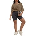 thumbnail image 4 of Womens Fashion Workout T Shirts Plus Size Tops Summer Clothes Short Sleeve Spring Tee, 4 of 6