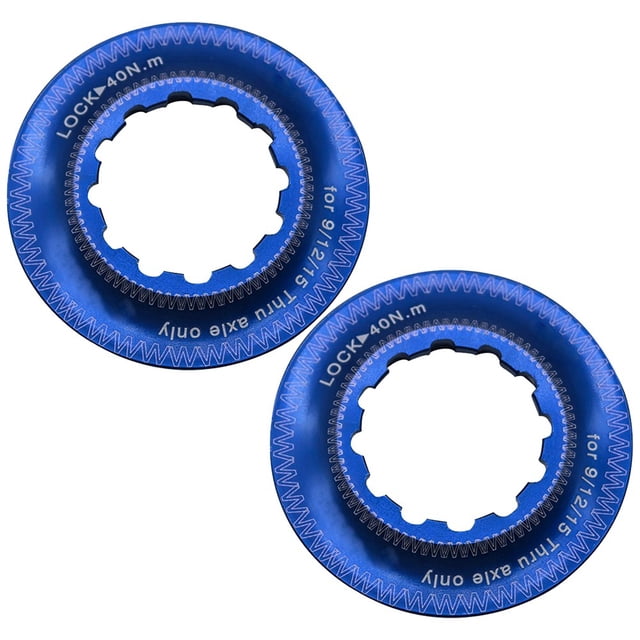 GLFILL Bike Center Locking Rings Lock Cover For Disc Brake For Rotor On Center Lock Hub Mountain Road Bicycle Accessories Blue