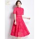 thumbnail image 3 of H Han Queen-vestido de encaje elegante para mujer, Vestidos de noche de fiesta de serie Simple, Vestidos casuales de oficina ahuecados, moda de verano 2024, 3 of 5