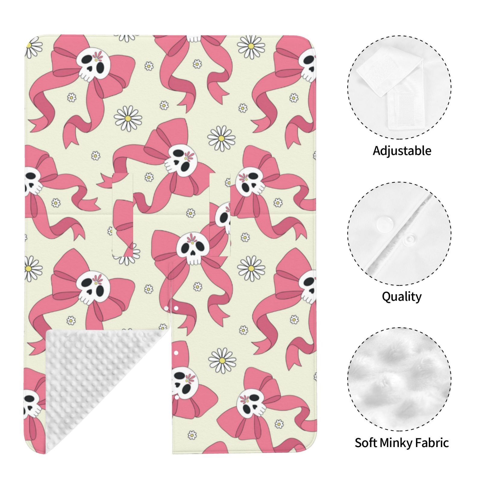 Car Seat Cover Baby - Bow With Sugar Skull Breathable Infant Car Seat Cover for Baby Carseat, Lightweight Comfort Baby Essentials Must Haves Newborn Stuff for Girl Boy