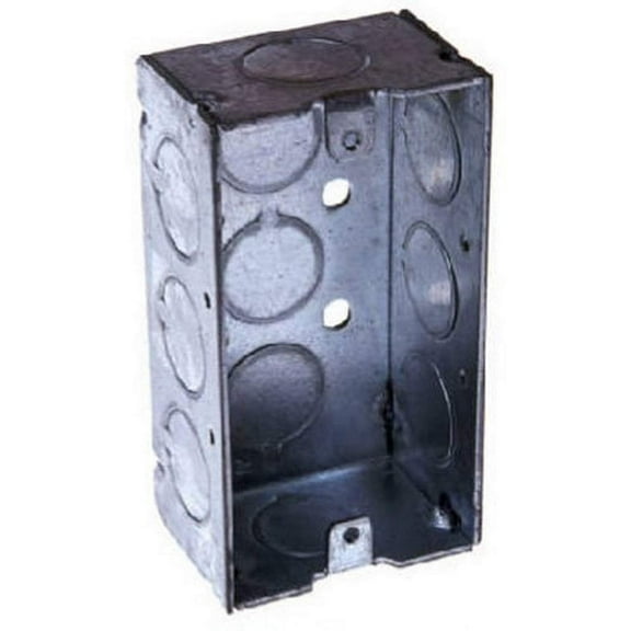 RACO Handy Box Electrical Box - 2-1/8 In. Deep, 1/2 In. Knockouts - Single Pack, 4x2 In.