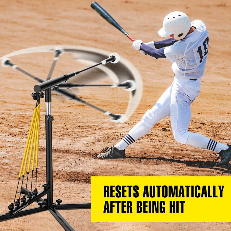 FITPLAY Baseball Softball Swing Trainer with 5 Power Bands, Height