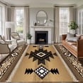 thumbnail image 2 of Brown Southwest Large Area Rugs for Bedroom Living Room, Soft Non Slip Carpet Bedside Rug, Boho Aztec Ethnic Abstract Geometric Rectangular Floor Cover Kitchen Accent Rug 6'x9' for Dining Room/Office, 2 of 9