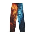 thumbnail image 3 of Lsque Red And Blue Fire Lion Print Men's Pajama Pants, Lounge Pant - Comfortable Home Wear,Elastic Waistband, Stylish Design-Medium, 3 of 9