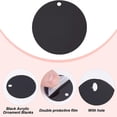 thumbnail image 4 of LLavero de acrílico negro de 120 piezas, espacios en blanco, disco circular redondo, adornos de Navidad para Kit de vinilo, incluye llavero DIY, artesanía de vinilo, 4 of 4