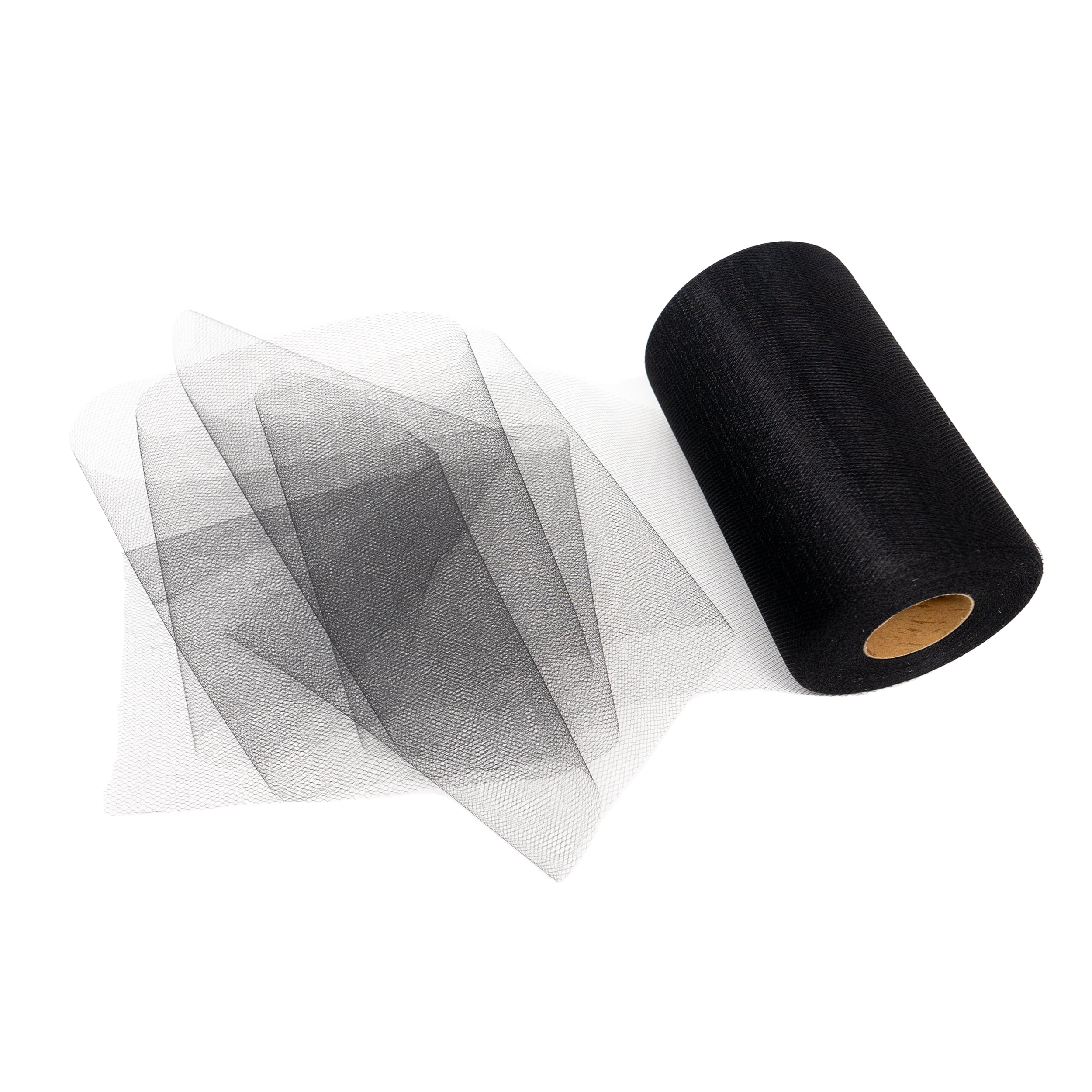 Singer Black Tulle Fabric Rolls 6 Inch by 100 Yards (300 ft)