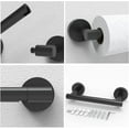 thumbnail image 3 of Matte Black Double Post Pivoting Wall Mounted Stainless Steel Toilet Paper Holder for Bathroom RV, by RUACQ, 3 of 8