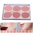 thumbnail image 4 of Powder Blush,6 Toned Blusher Palette,Mix Match Shades, Delicate Powder,Easy to Apply, Longlasting Waterproof Sweatproof Cosmetic, 4 of 8