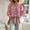 Rose, variante sur Chemise à Manches Longues à Col en V Imprimée Style Bohème des Fêtes pour Femmes avec Lien Hauts à Demi-Manches pour Femmes Chemise d'Entraînement à Col en V pour Femmes Chemises et Blouses à Col pour Femmes Chemise Boutonnée pour Femmes Femmes