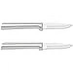Rada Cutlery Peeling Paring Knife, Silver Handle, Pack of 2