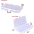 thumbnail image 2 of Gebildet 6pcs Clear Rectangular Plastic Containers Storage Box Case with lid for Tiny Bead, Pills, Craft Items, Jewellery etc, 2 of 4