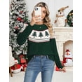 thumbnail image 4 of Christmas Sweaters for Women Christmas Tree Fall Cable Knit Sweater Fair Isle Crewneck Pullover Sweater Shermie, 4 of 9