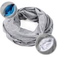 thumbnail image 1 of AIR-READY+STEADY - RFID Travel Scarf, Infinity Scarf, 2 Hidden Zipper Pockets, 1 of 4