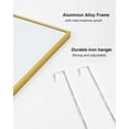 thumbnail image 5 of Full Length Mirror 48x14 Inch - Over The Door Hanging Mirror for Bedroom, Living Room, Closet - Lightweight Durable Gold Frame - No Drill Installation, Space Saving, 5 of 13