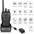 thumbnail image 3 of TIDRADIO TD-V2 Walkie Talkies Long Range Rechargeable Two Way Radios with Secret Service Earpiece, 16CH Portable Durable, Frequency Copy, Flashlight VOX for Business Family- Black, 20 Pack, 3 of 7