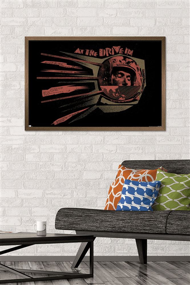 At the Drive-In - Sputnik Wall Poster, 22.375" x 34", Framed