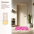 thumbnail image 3 of ODIKA 4'x6' Machine Washable Non-Slip Area Rug, Contemporary Lipstick Stripe with Delicate Spot Overlays and Curved High Traffic Rug, Pink, 330231, 3 of 5