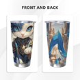 thumbnail image 3 of Cauagu Exotic Blue Cat Pattern 20oz Tumbler,Stainless Steel Vacuum Insulated Tumbler with Lid Insulated Coffee Mug Thermal Cup with Splash Proof Sliding Lid-Straw Two-piece Set, 3 of 8