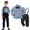 Blue, variant on Zecgelong Toddler Boys Long Sleeve Bowknot Prints T Shirt Tops Suspender Pants Child Kids Gentleman Outfits Boys Suits Size 2-3 Years